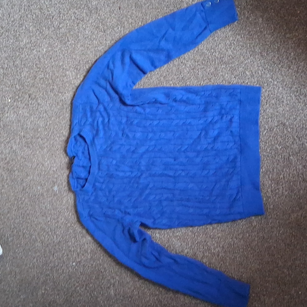 Talbots Woman's Blue Sweater Size Medium Petite Preowned